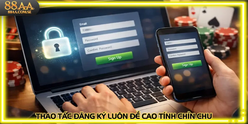 Thao tác đăng ký luôn đề cao tính chỉn chu